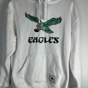 Mitchell & Ness White Throwbacks Logo Hoodie